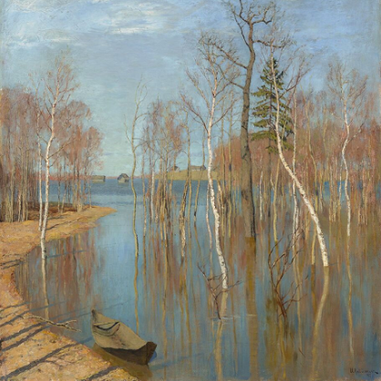 "Весна - большая вода" 1897 Левитан Исаак