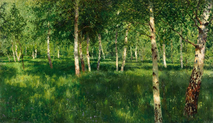 "Березовая роща" 1889 Левитан Исаак