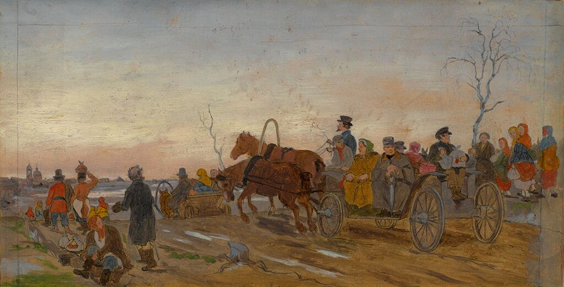 Перов Василий (1833-1882) Вечер в Великую субботу 1869-1870