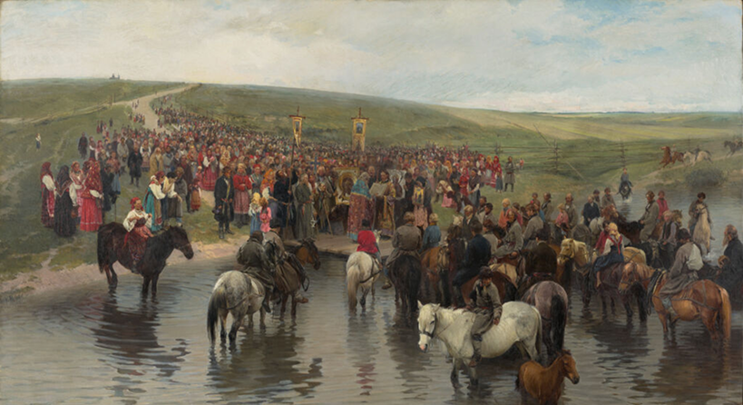 Прянишников Илларион (1840-1894) Спасов день на Севере 1887