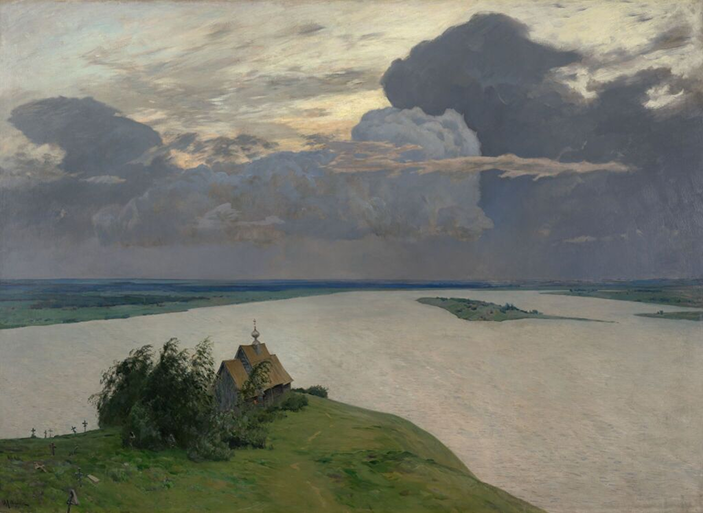 "Над вечным покоем" 1894 Левитан Исаак