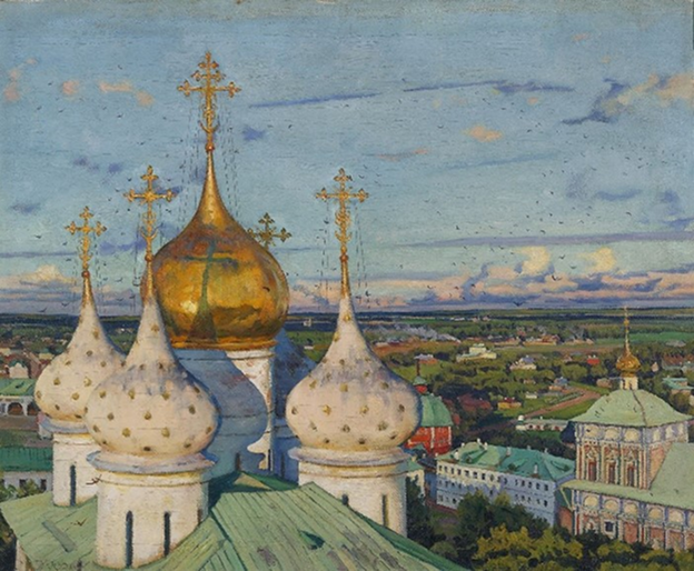 "Купола и ласточки" 1921 Юон Константин