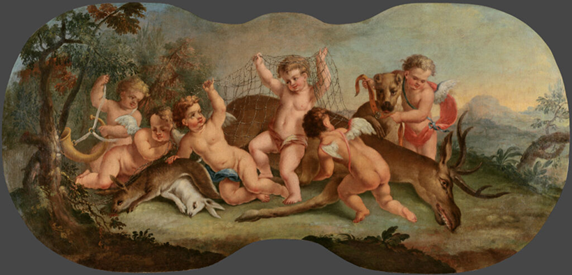 "Амуры с охотничьей добычей" 1750-е Фирсов Иван