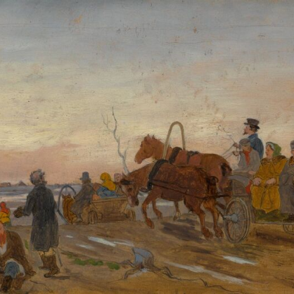 Перов Василий (1833-1882) Вечер в Великую субботу 1869-1870