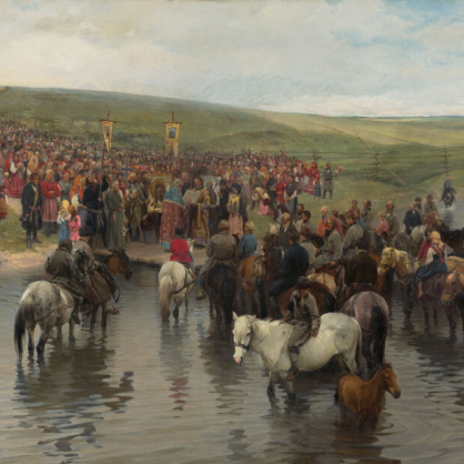 Прянишников Илларион (1840-1894) Спасов день на Севере 1887