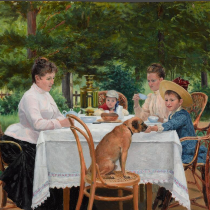 Утром на даче 1888 Третьяков Николай